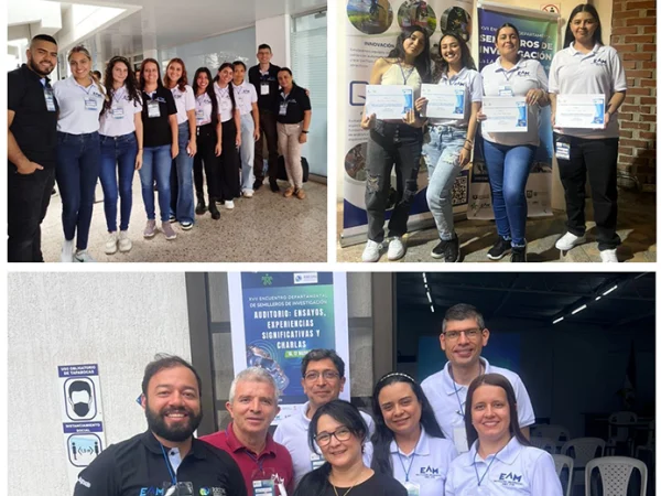 departamento de Investigaciones, estudiantes y tutores de semilleros universidad EAM Quindío