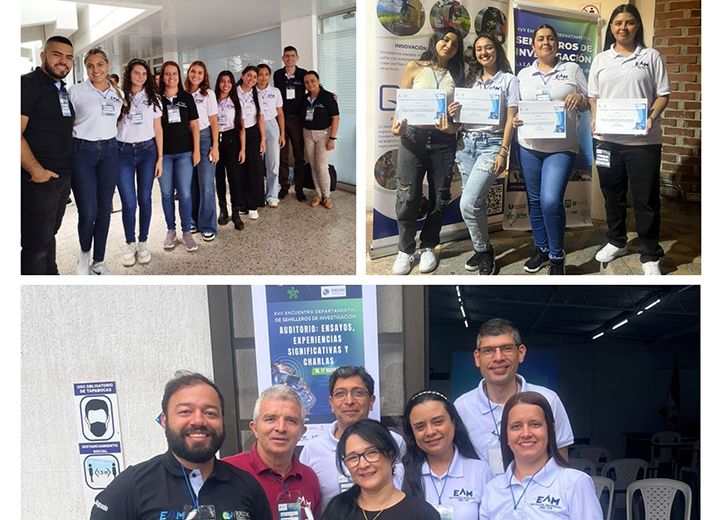 departamento de Investigaciones, estudiantes y tutores de semilleros universidad EAM Quindío